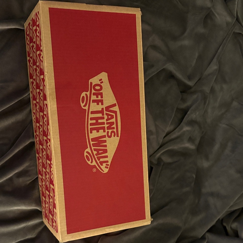 Vans Red and Tan Shoe Box